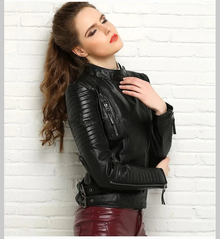 Tajiyane 100% Genuine Sheepskin Coat Jacket Women Real Leather Jacket Women Short Slim Jackets Outerwear Chaqueta De Cuero Mujer