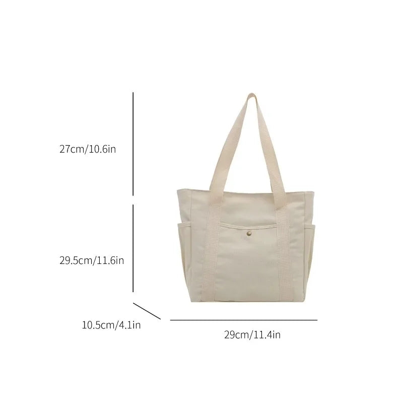 Large-capacity Canvas Tote Canvas Bag Goes to Work, Goes out, High-value Commuting Versatile Literary and Artistic Student Wear