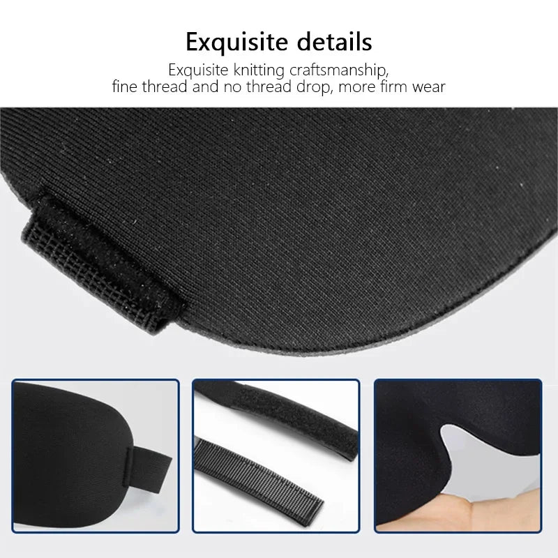 Soft 3D Contoured Sleeping Mask Breathable Lightweight Zero Pressure Eye Cover for Men Women Night Travel Rest Aid Comfortable