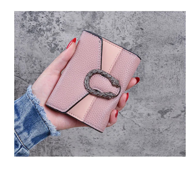 Fashionable Wallet Zipper Coin Purse Women Short Wallets Handbag Women's Clutch Bag Card Holder Pu Leather Wallet Folding Walle