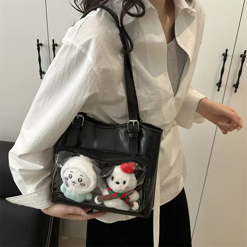 Anime Two-Dimension Japanese Uniform Bag Jk Shoulder Bag Large Capacity Crossbody Versatile Badge Display Bag Doll Itabag Purse