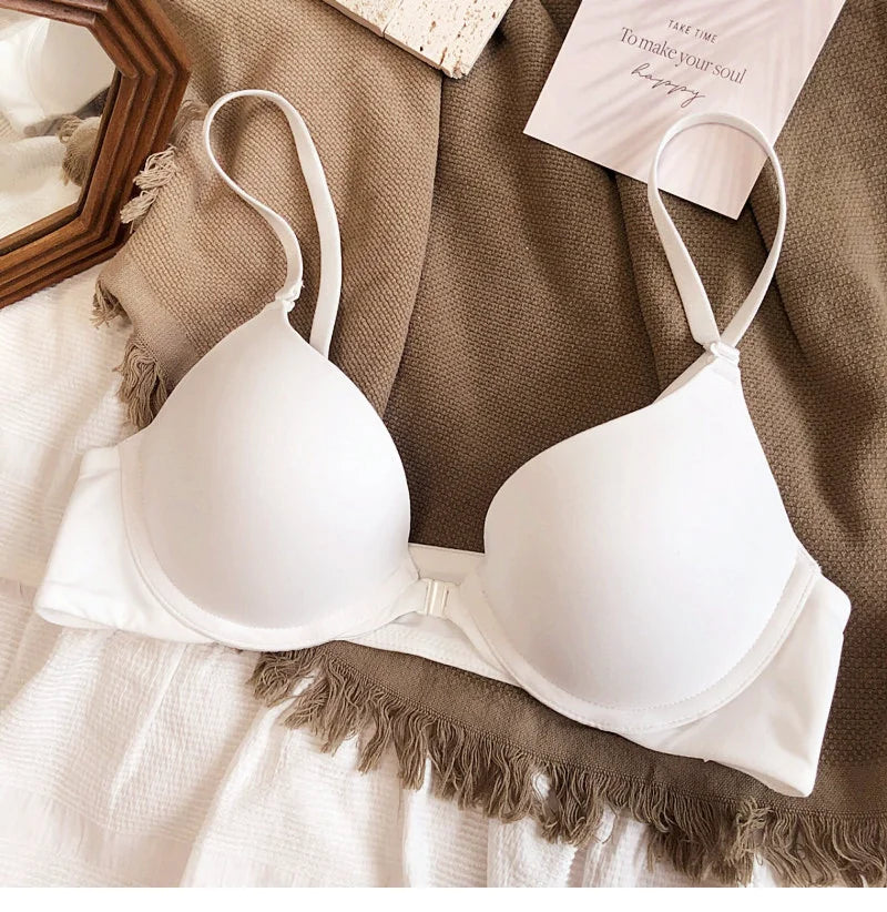 1/2 Cup Seamless Bras For Women Underwear Push Up Bra Bralette Comfort Soft Invisible Brassiere Non-Wire Simple Sexy Lingerie Pu