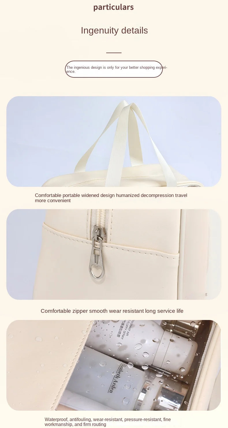 Portable Travel cosmetic bag Women Transparent Makeup Bag Large-Capacity Bath Wash Bags Multifunction Waterproof Storage Case