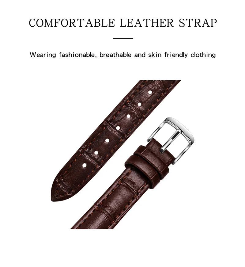 SANDA 1116 Elegant Women's Quartz Watch Casual Rectangular Waterproof Steel Leather Strap Casual Business Women's Watch часы