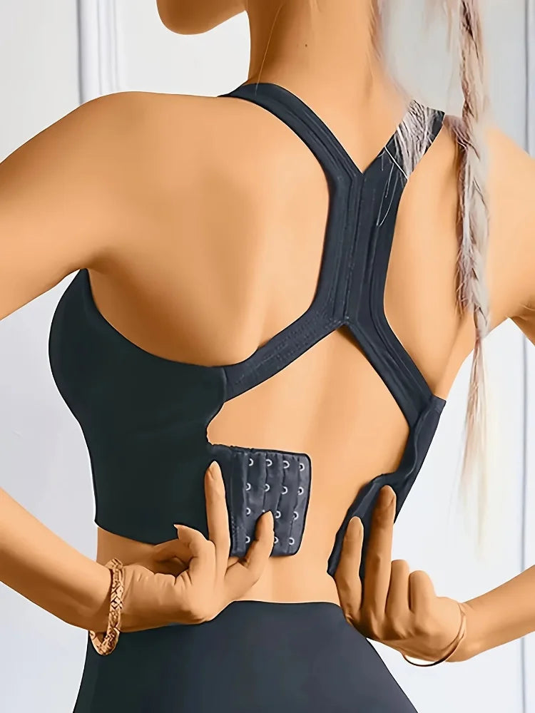 Sports Seamless Comfy & Breathable Push Up Yoga Tank Bra Top Women Gym Corset Crop Fitness Hollow Sexy Running Athletic Sportswe