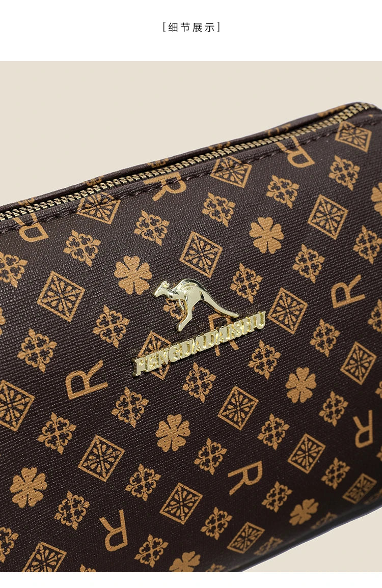 Women's Bag New Alphabet Print Shoulder Bag Fashion Retro Pillow Bag High-End Crossbody Bag Trendy