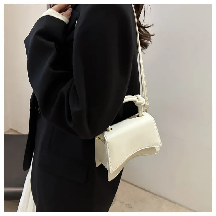 Fashionable Women's Shoulder Bag Pure Color Trendy Crossbody Bag Simple Casual Diagonal Bag Small Square Bags for Autumn bolsos