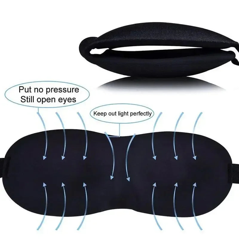 Soft 3D Contoured Sleeping Mask Breathable Lightweight Zero Pressure Eye Cover for Men Women Night Travel Rest Aid Comfortable