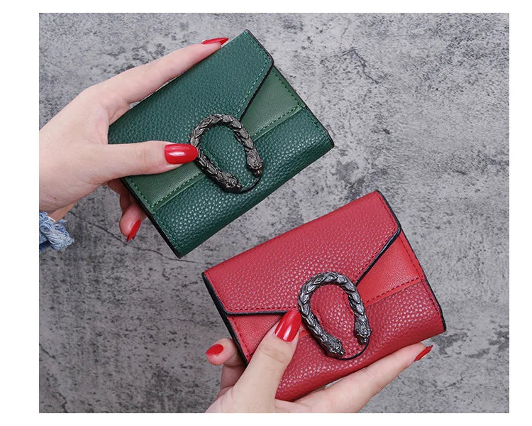 Fashionable Wallet Zipper Coin Purse Women Short Wallets Handbag Women's Clutch Bag Card Holder Pu Leather Wallet Folding Walle