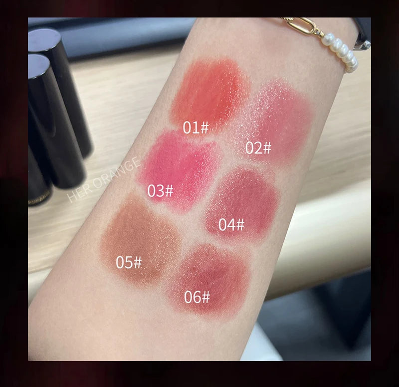 Lipstick Red Brown Lipstick Waterproof Moisturizing Mirror Lip Gloss Natural Long-Lasting Makeup Valentine's Day Gift