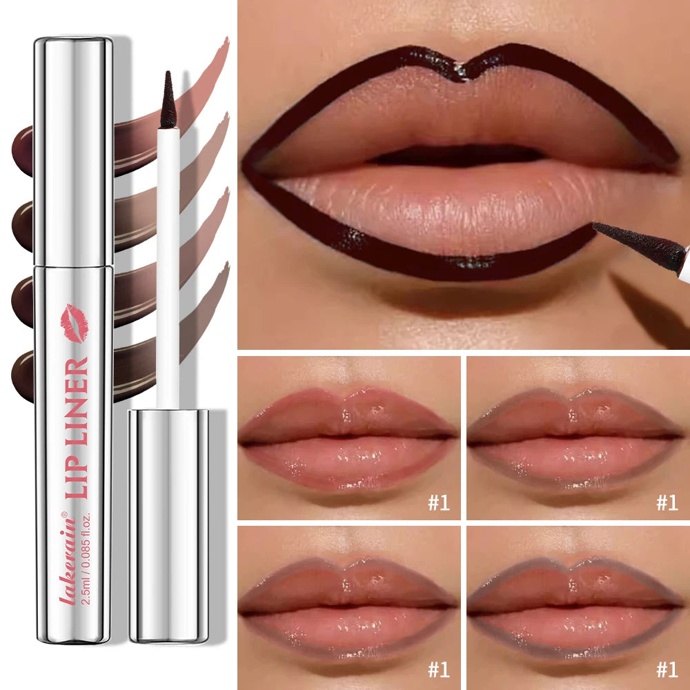 Waterproof Lip Liner Peel Off Tattoo Lipgloss Waterproof Long Lasting Matte Lip Tint Brown Contour Tear-off Lips Stain Cosmetic