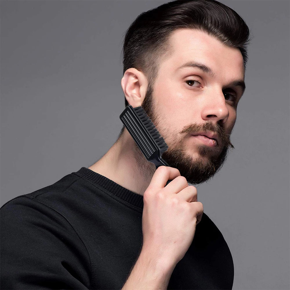 Barber Neck Duster Brush Sets Plastic Handle Hairdressing Soft Hair Cleaning Brush Head Shape Carving Cleaning Brush
