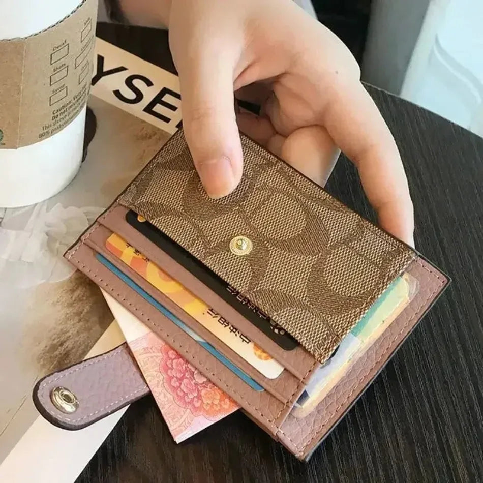 New in Women Short Small Wallets Fold Card Holder ID Bag Coin Purse Ladies Wallets Anti-degaussing Driver's License Card Holder