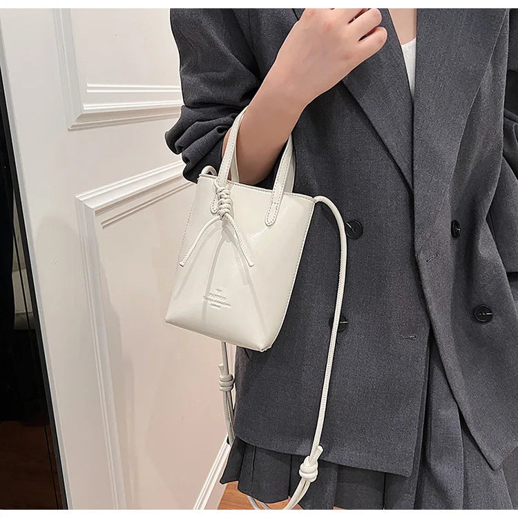 PU Leather Mini Crossbody Bag for Women 2025 New Korean Fashion Luxury Shoulder Bags Female Simple Retro Handbags and Purses