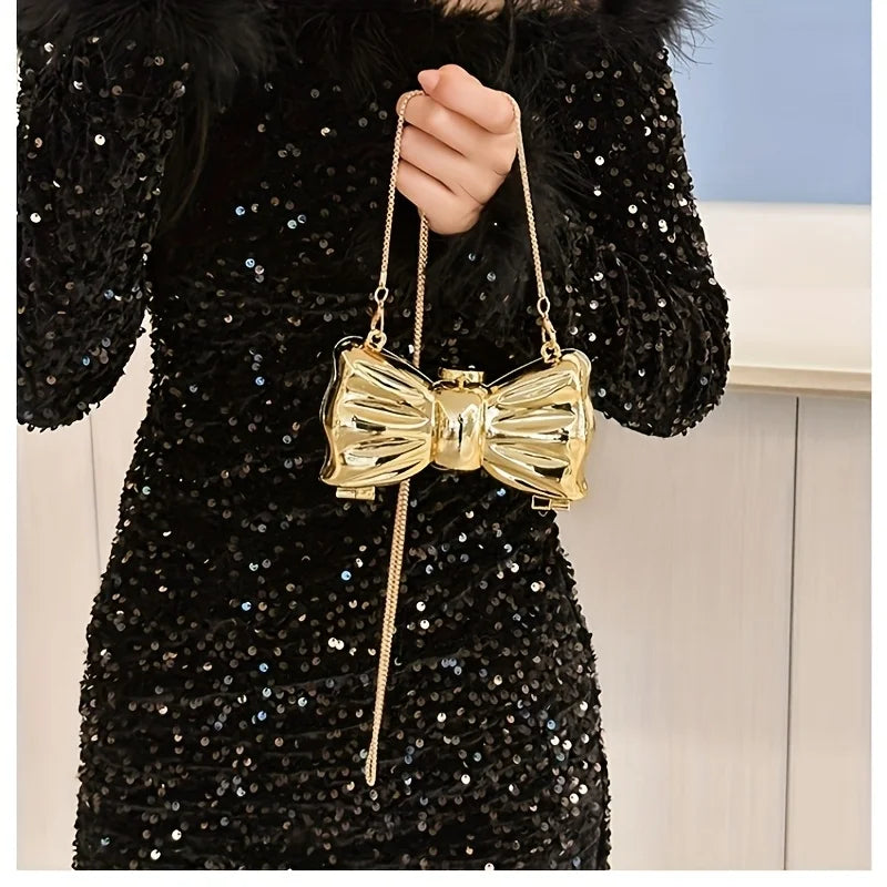 Golden Evening Bag Purses and Handbags Luxury Designer Shoulder Bags Funny Shape Party Wedding Round Acrylic Shiny Clutch Purse