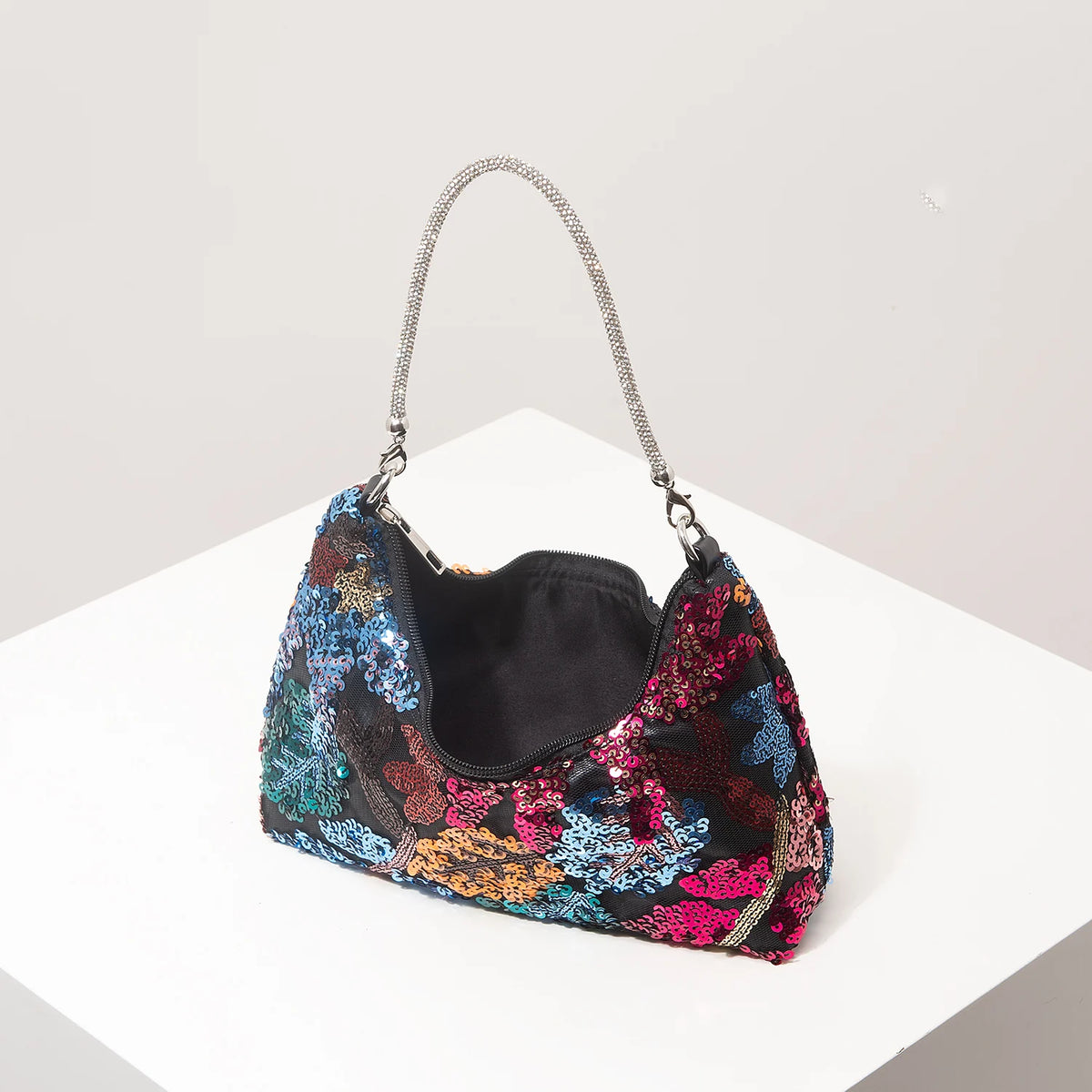 Shoulder Bag,Floral Pop,Sequin Bag,Embroidery,Gala Night,Party Outfits,Prom Bag,Wedding Items,Elegante,Valentine,Random Pattern