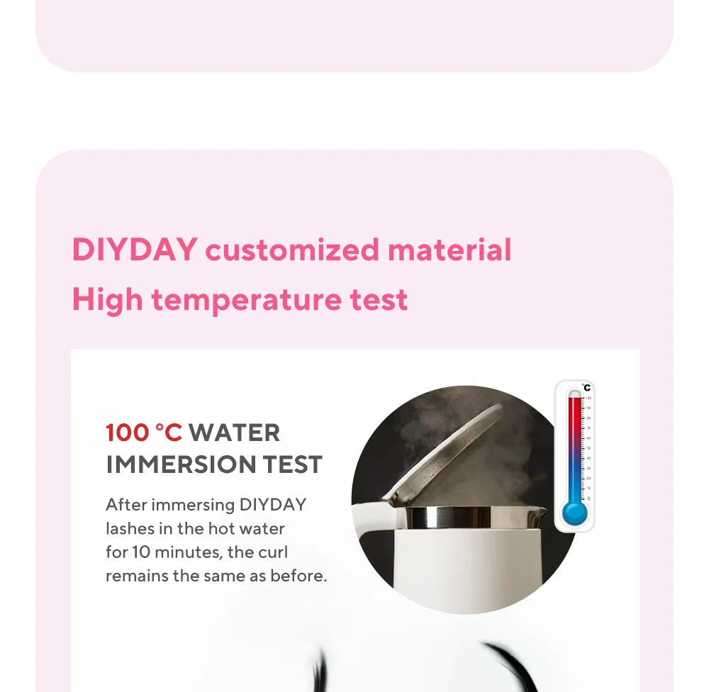 DIYDAY U-shaped YY Eyelash Extension Premium PBT Double Layer U-Shaped YY Lashes Ultra Soft Featherlight False Mink UY Eyelashes