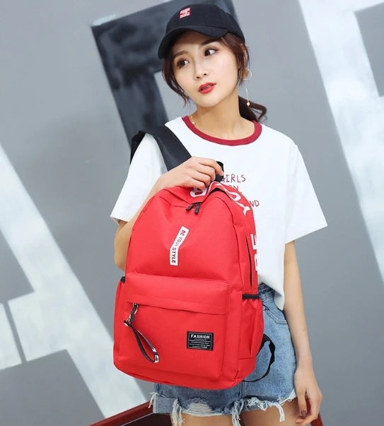 Fashion Trend Backpack for Men and Women Junior High School High School Student Bag Large Capacity Korean Version of Th