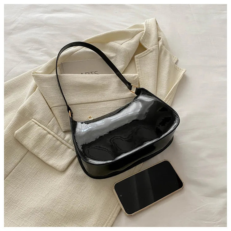 New Simple Casual Underarm Women's Bag Foreign Textured Hand Carry Small Square Bag Fashion Versatile Commuter Shoulder Bag