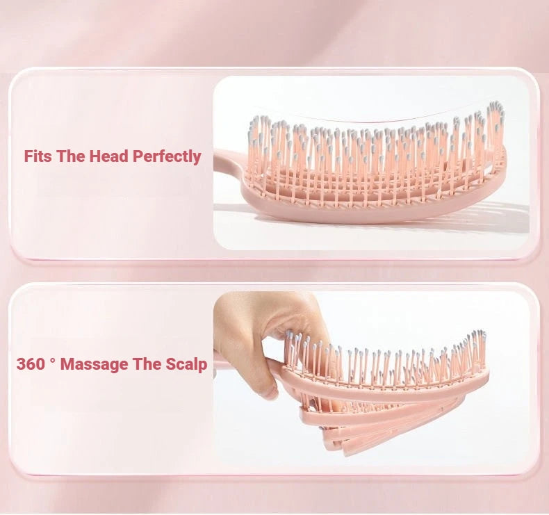Women Salon Detangling Hair Brush Anti Static Scalp Exfoliating Massage Comb Wet Hair Styling Hairdressing Tool 1pc