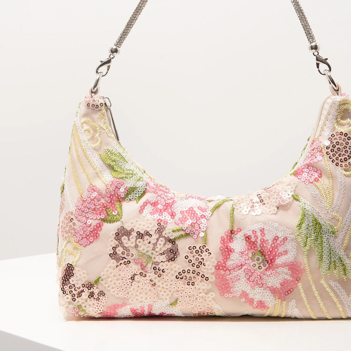 Shoulder Bag,Floral Pop,Sequin Bag,Embroidery,Gala Night,Party Outfits,Prom Bag,Wedding Items,Elegante,Valentine,Random Pattern