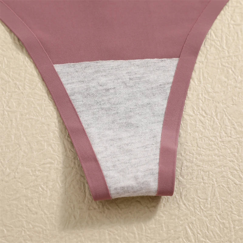 4PCS Ultra-thin Seamless Underwear Women's Invisible Panties Sexy Ice Silk Thongs Low Waist Breathable Bikini Stretchy Lingerie