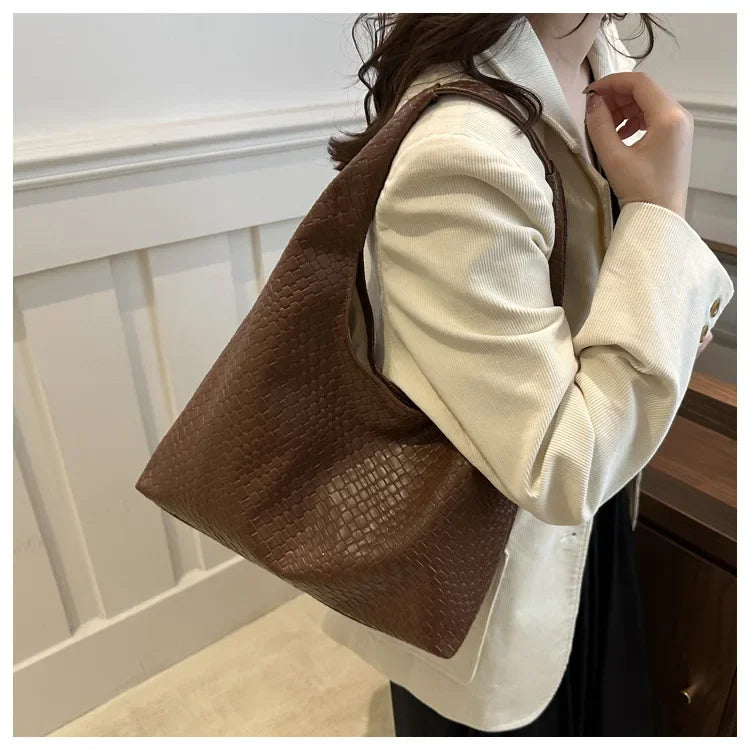 Women Retro Large Hobo Shoulder Tote Bag for Daily Work Travel