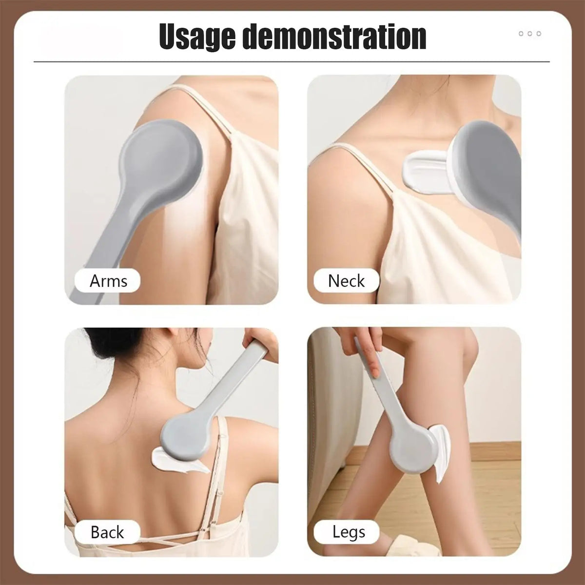 Multi-Function Lotion Sunscreen Ointment Applicator Long Handle Body Cleaner Shower Brush Sunscreen Back  Lotion Applicator
