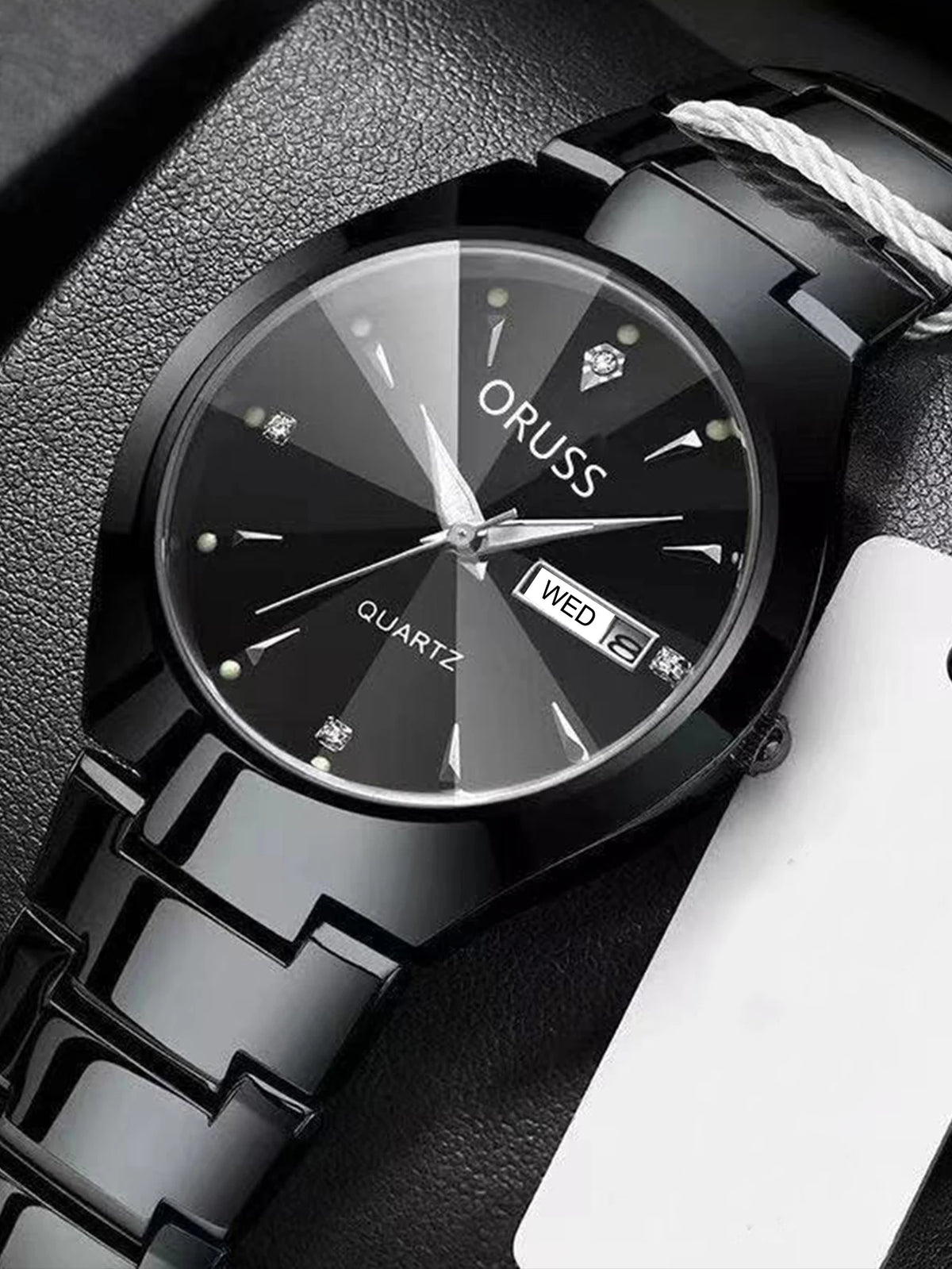 ORUSS Couple Watch Waterproof Casual Fashion Women Men Quartz Watches Ladies Stainless Date Week Men Clock Lover's Date Gift