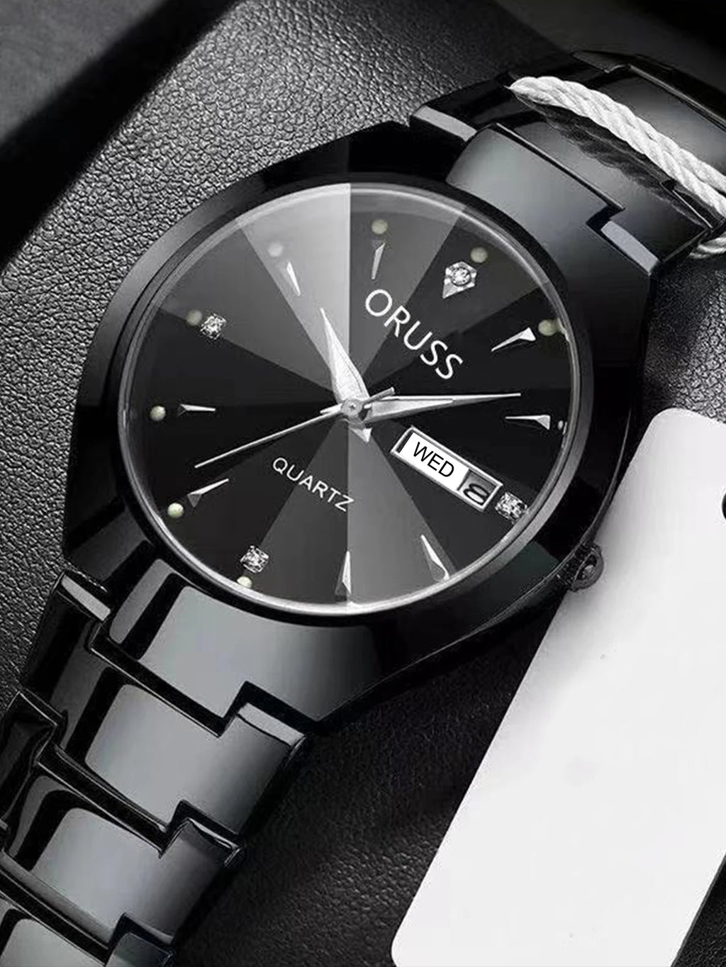 ORUSS Couple Watch Waterproof Casual Fashion Women Men Quartz Watches Ladies Stainless Date Week Men Clock Lover's Date Gift