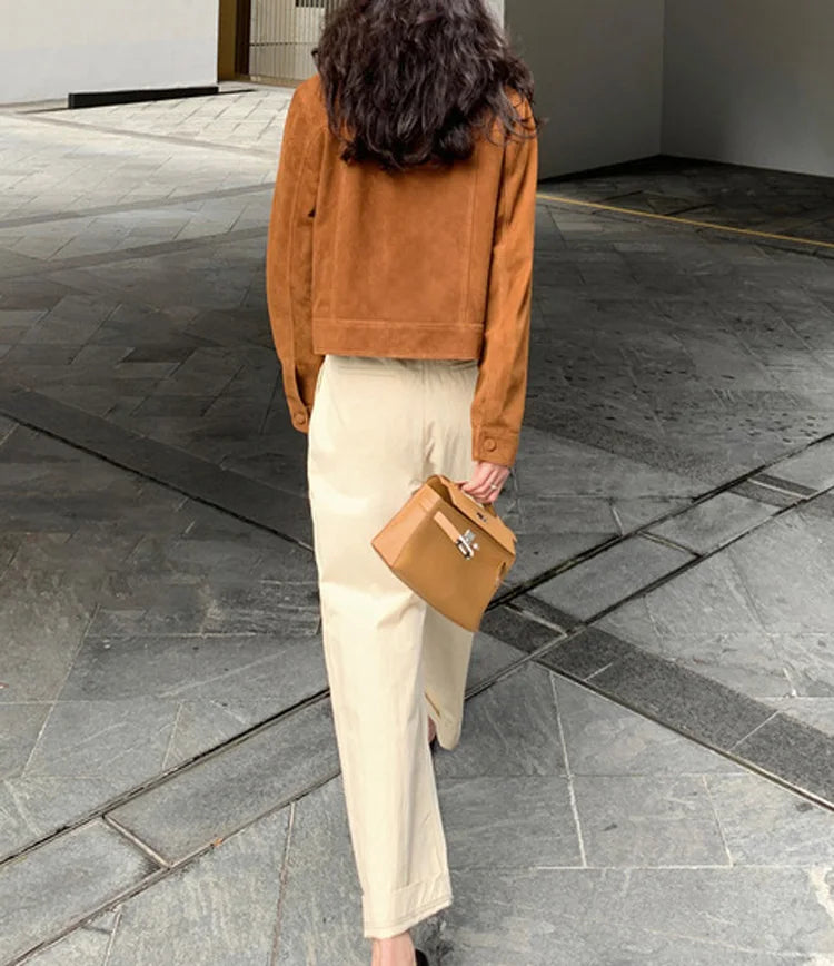 Classic Quality Leather Jacket For Women 2025 Winter Cashmere Suede Leather Coat Female Slimming Versatile Jaqueta Streetwear
