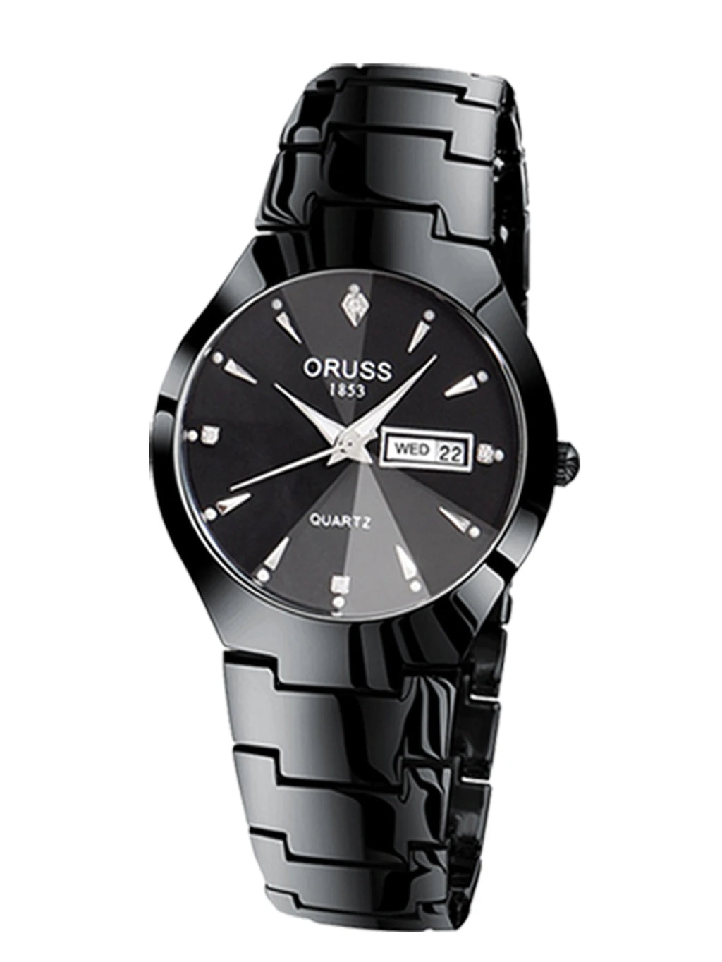 ORUSS Couple Watch Waterproof Casual Fashion Women Men Quartz Watches Ladies Stainless Date Week Men Clock Lover's Date Gift