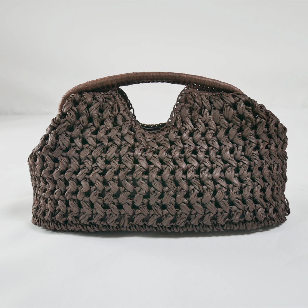 Fashion Straw Clip Shell Clutch Bag for Women Designer Paper Woven Handbags Casual vintage Handmade Summer Beach Bag 2025