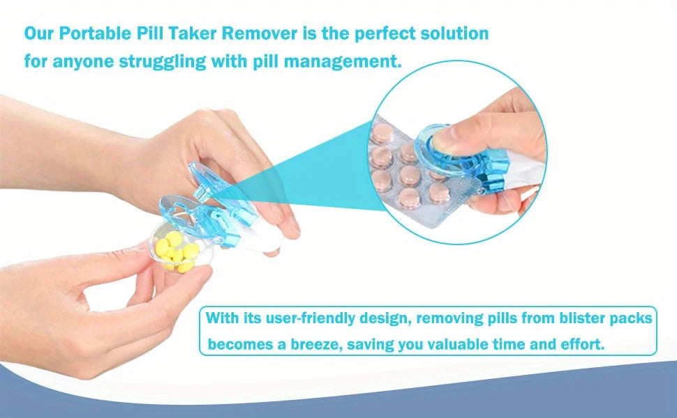 1pc Portable Pill Taker Remover with Medicine Box Household Gadgets, Tablets, Pills  Assistance Tool New Design  Pill Dispenser