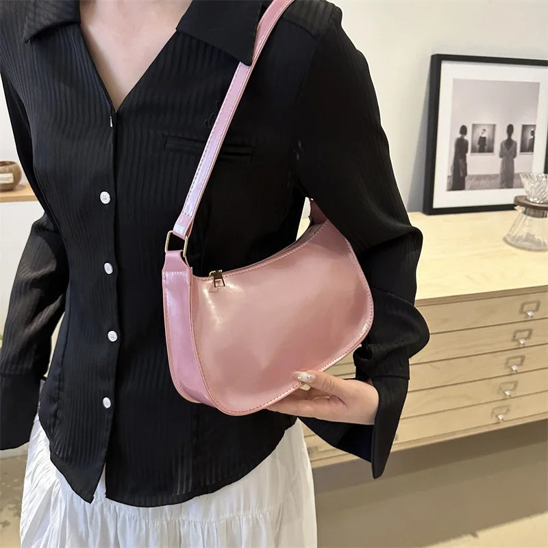 New Simple Casual Underarm Women's Bag Foreign Textured Hand Carry Small Square Bag Fashion Versatile Commuter Shoulder Bag