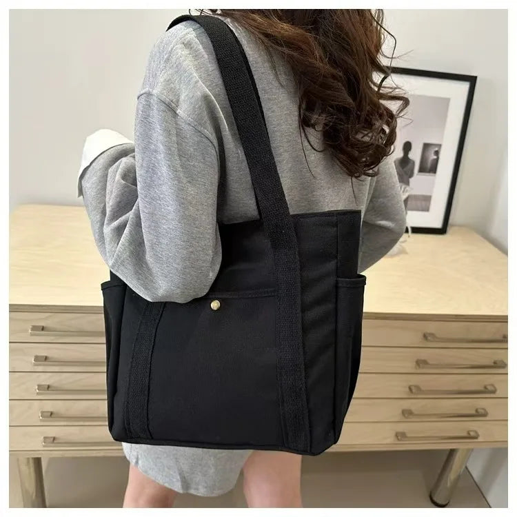 Large-capacity Canvas Tote Canvas Bag Goes to Work, Goes out, High-value Commuting Versatile Literary and Artistic Student Wear