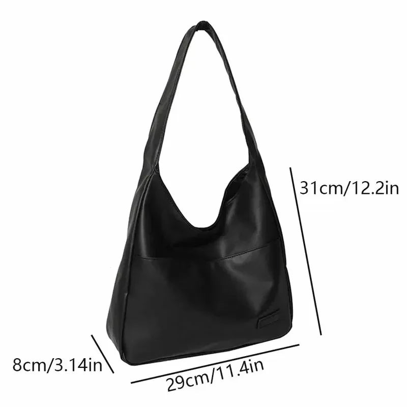 Simple Large Capacity Casual Retro Shoulder Bag, Casual Commuting Fashionable Handbag