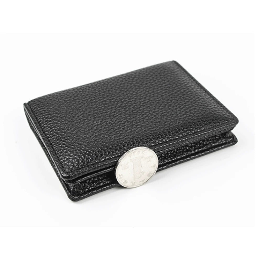 1PC Genuine Leather Business Card Holder Name Card Case Credit Card Wallet for Men & Women
