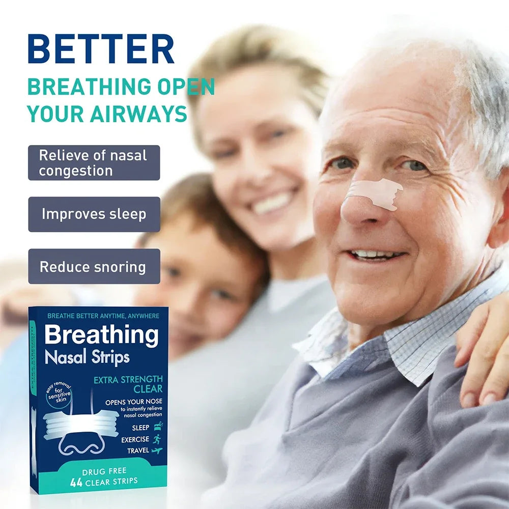 Anti-Snoring Nose Strips for Better Breathing Sleep Nasal Strips Exercise Air Inhalation Nasal Pads Improve Quality of Sleep