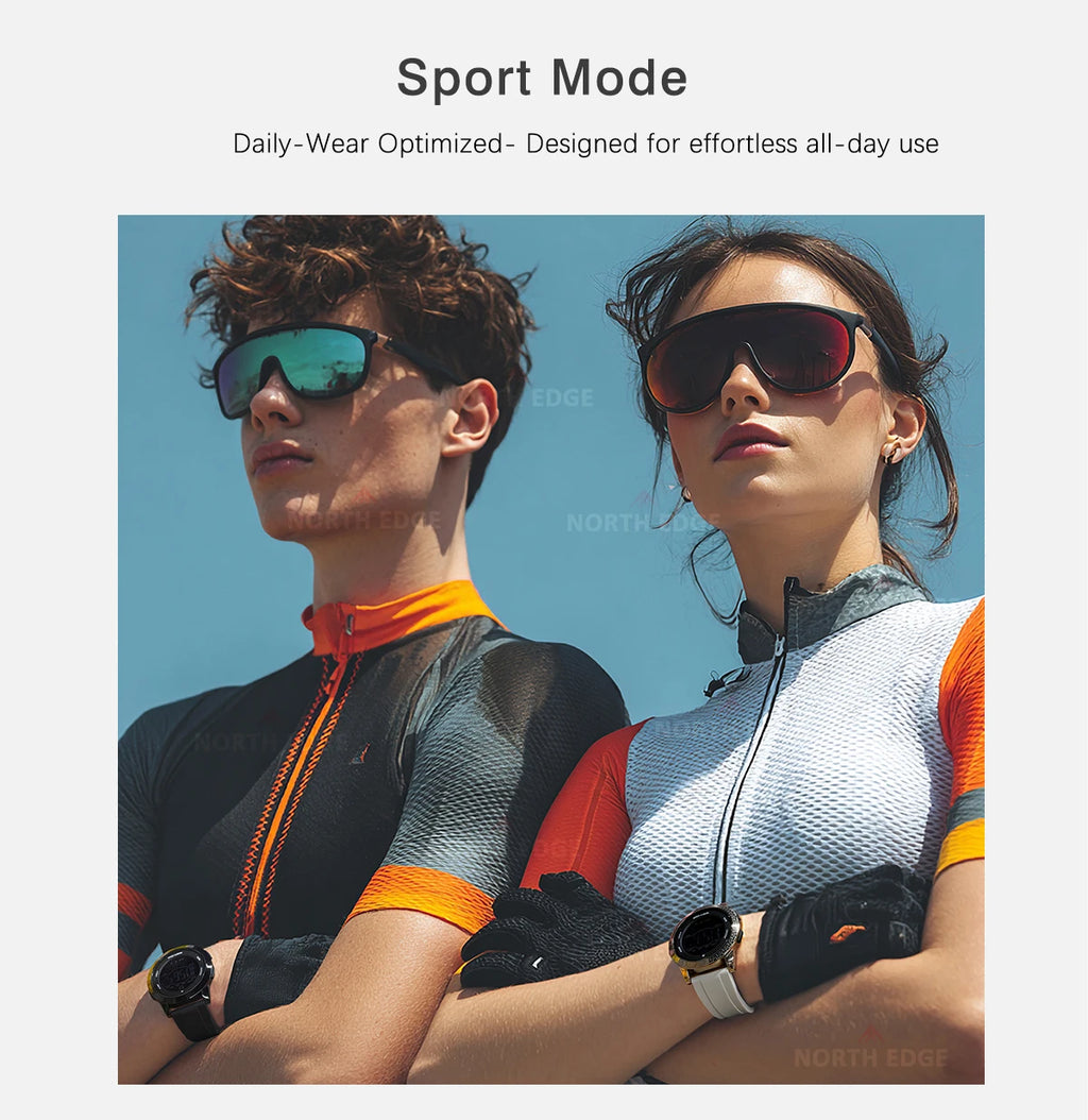 NORTH EDGE APOLLO Luxury Men Women Digital Watch Waterproof 50M Sports Watches Dual Time Pedometer Alarm Clock Couple's Watches