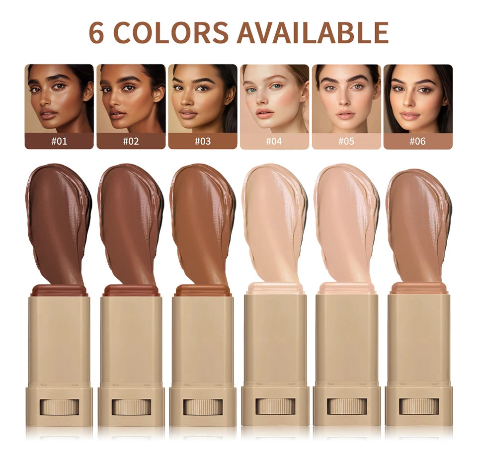 Skin Tint Stick Waterproof Nourishing Solid Tinted Serum Foundation Skin Tint Balm Face Tinted Face Contour Stick Makeup