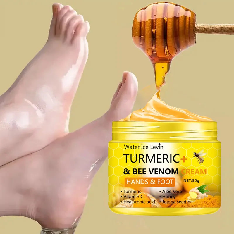 Turmeric Bee Venom Anti-Drying Crack Foot Cream Hand Cracked Repair Skin Removal Care Cream Dead Feet Hand Skin 50g