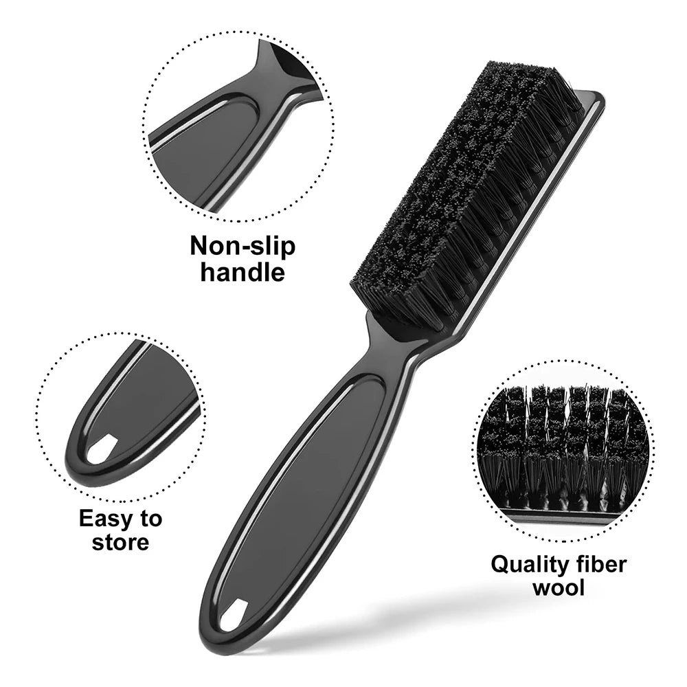 Barber Neck Duster Brush Sets Plastic Handle Hairdressing Soft Hair Cleaning Brush Head Shape Carving Cleaning Brush