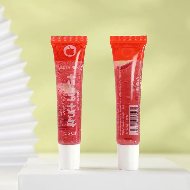 6Pcs Fruity Flavor Watery Glossy Lip Gloss Set Clear Lip Gel Hydrating Moisturizing Lip Gloss Women Lips Makeup Wholesale