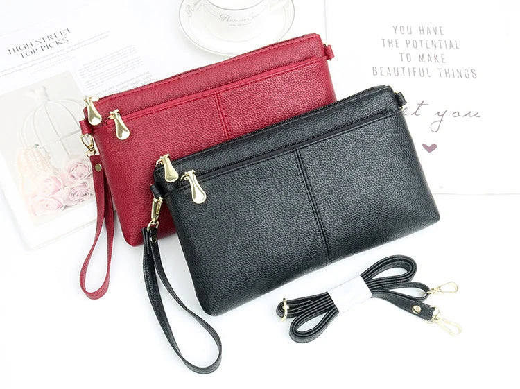Fashion Women Clutch Bag PU Leather Crossbody Bags Small Shoulder Handbag Female Mobile Phone Purse Bags