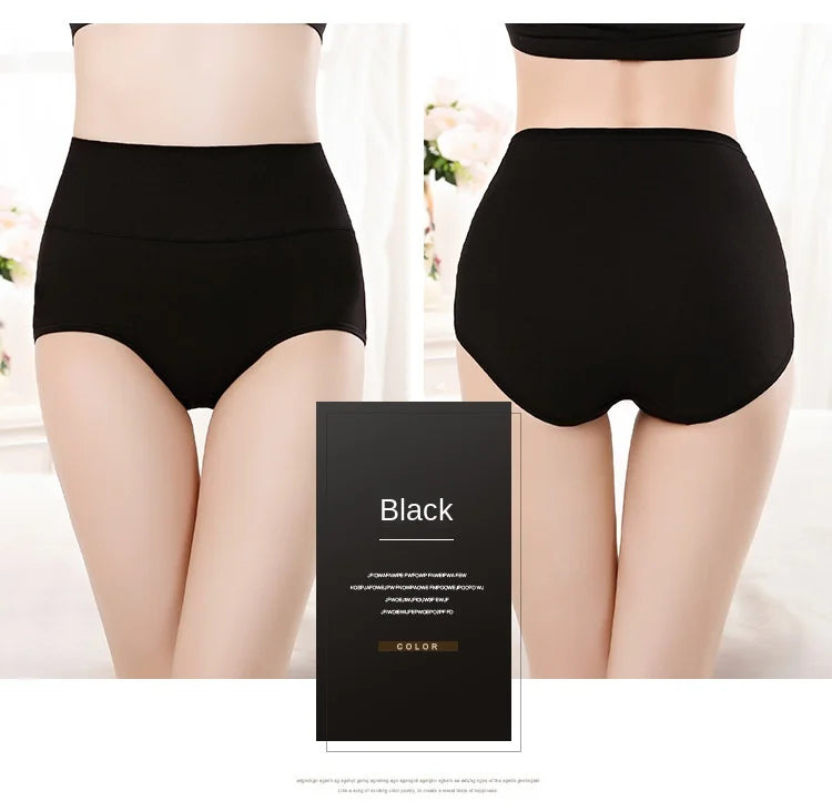 4Pcs Cotton Panties Women High Waist Underwear Body Slim Abdominal Shapers Plus Size Panties Briefs Girls Sexy Lingeries Female