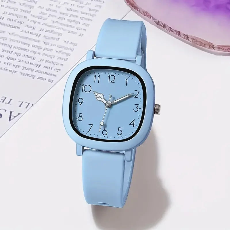 Fashion Square Women Quartz Watch Casual Silicone Band Ladies Wristwatch for Girls Clock Relogio Feminino