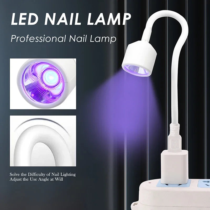 Mini Nail Dryer UV LED Nail Lamp Foldable USB Curing Lights Desk Lamp For Nail Gel Polish Quick Dry Nail Art Dryer Manicure Tool