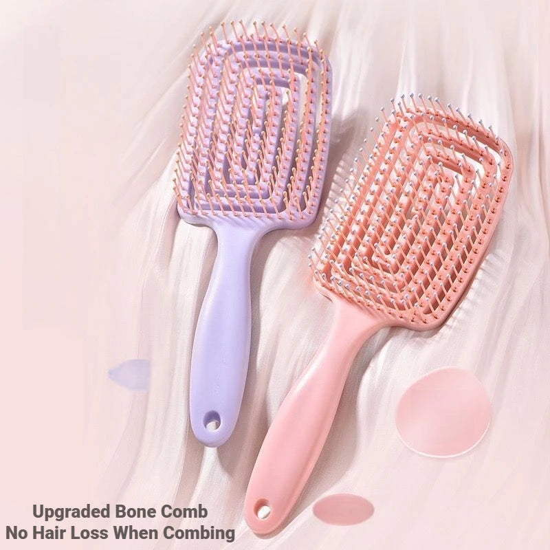 Women Salon Detangling Hair Brush Anti Static Scalp Exfoliating Massage Comb Wet Hair Styling Hairdressing Tool 1pc