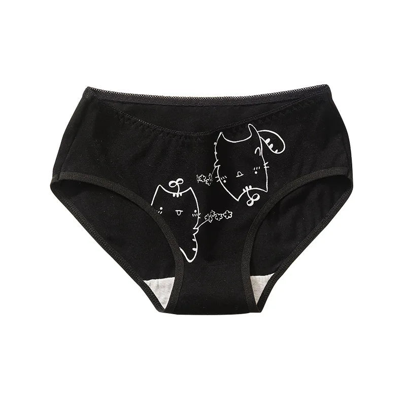 5Pcs/set Cotton Cartoon Cute Panties Girls' Short Underwear For Women Ladies Pantys Female Soft Underpants Sexy Lingerie M-XL